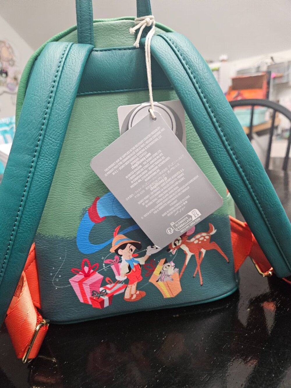 Loungefly Disney 2023 Christmas glow in the dark mini backpack NWT - Picture 4 of 8